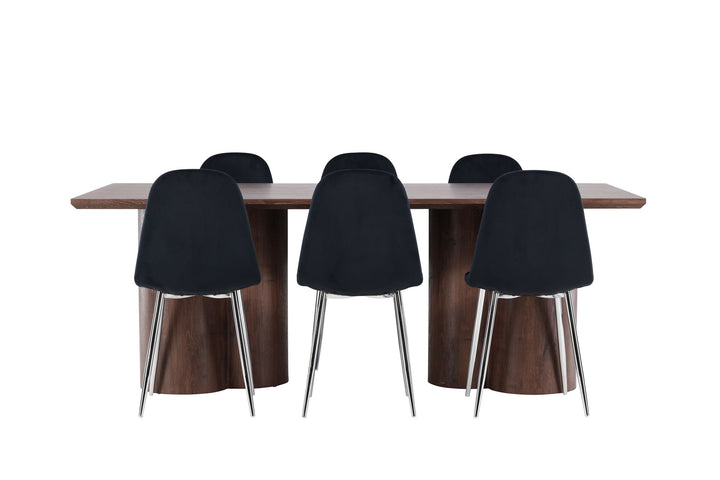 Venture Home Olivia Dining Table with Polar Dining Chair
