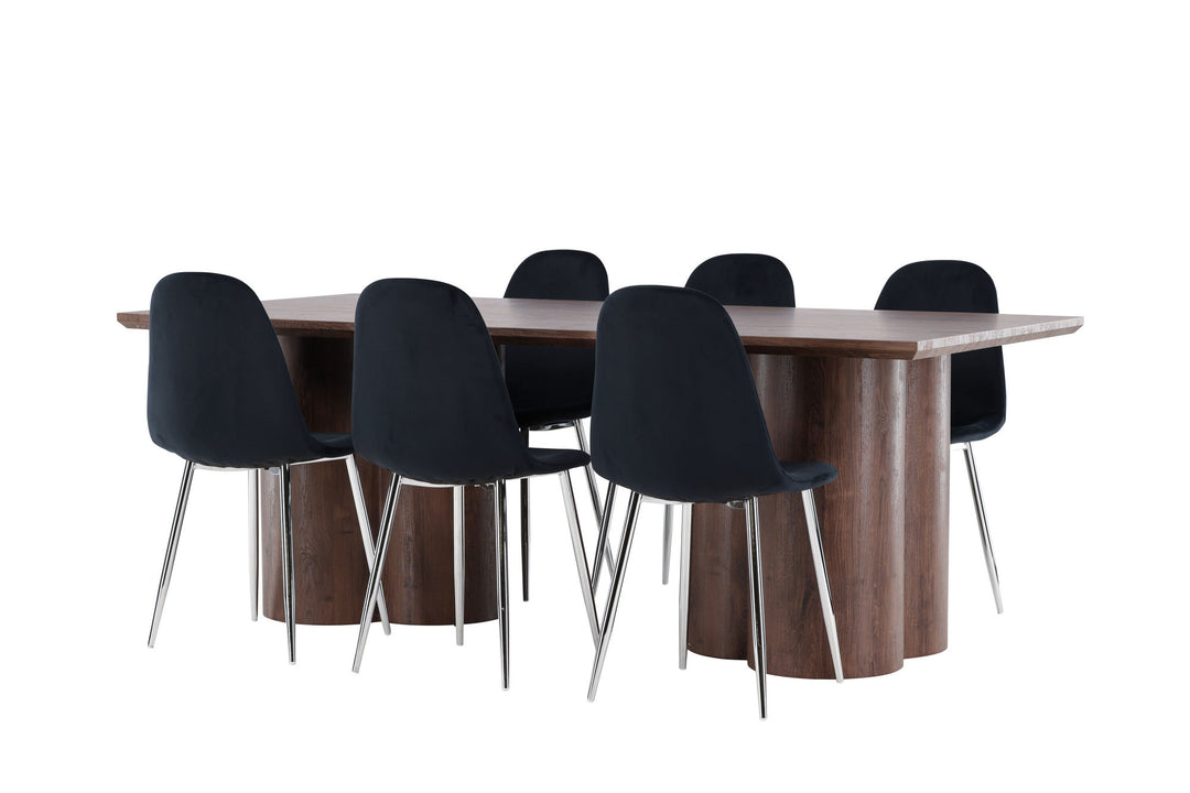 Venture Home Olivia Dining Table with Polar Dining Chair