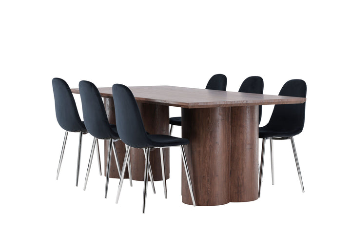 Venture Home Olivia Dining Table with Polar Dining Chair