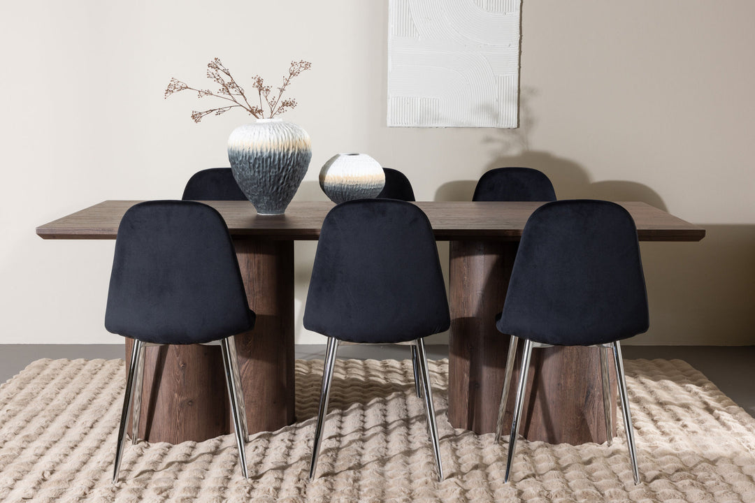 Venture Home Olivia Dining Table with Polar Dining Chair