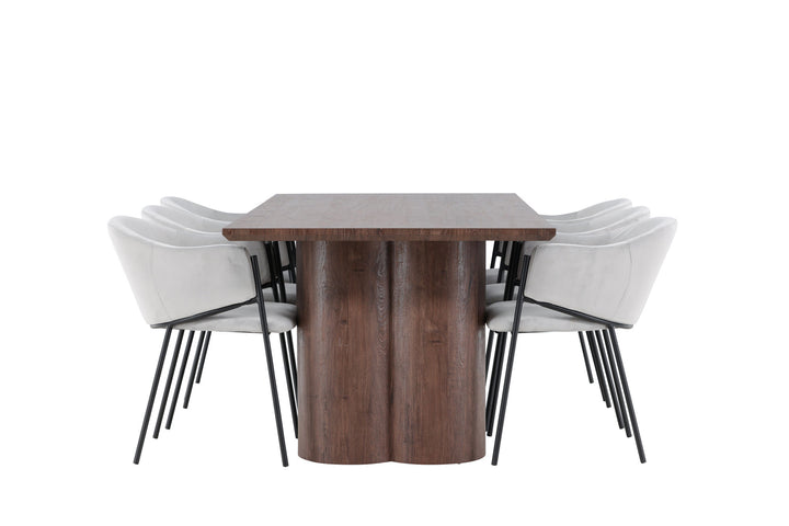 Venture Home Olivia Dining Table with Evelina Dining Chair