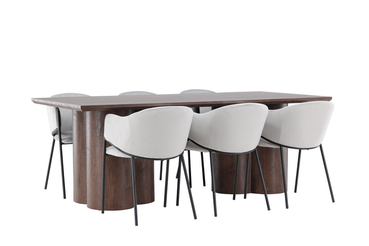 Venture Home Olivia Dining Table with Evelina Dining Chair