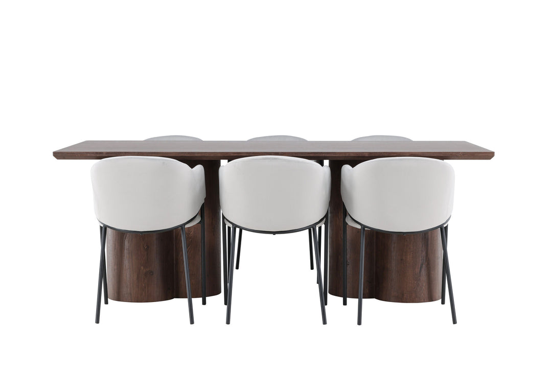 Venture Home Olivia Dining Table with Evelina Dining Chair