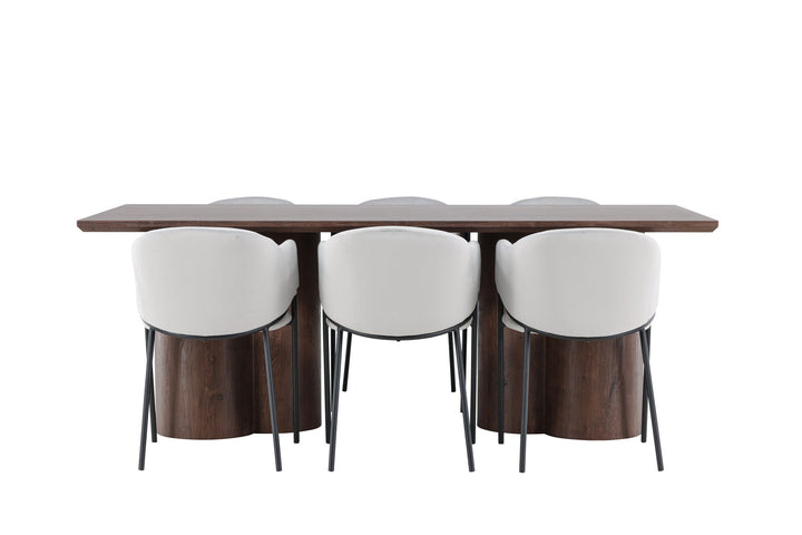 Venture Home Olivia Dining Table with Evelina Dining Chair