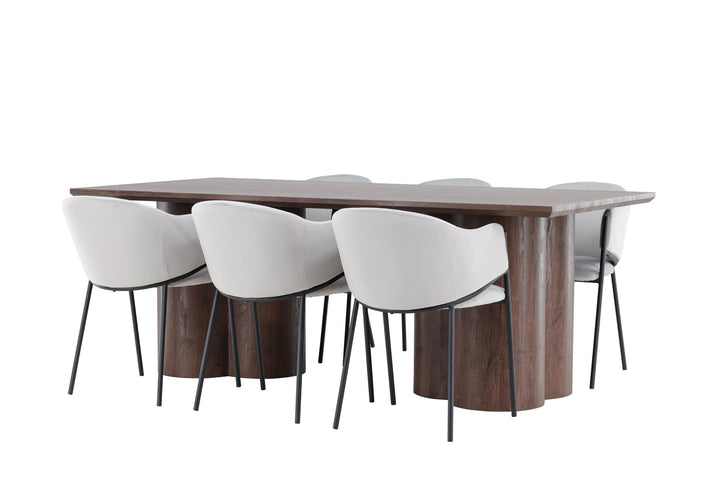 Venture Home Olivia Dining Table with Evelina Dining Chair