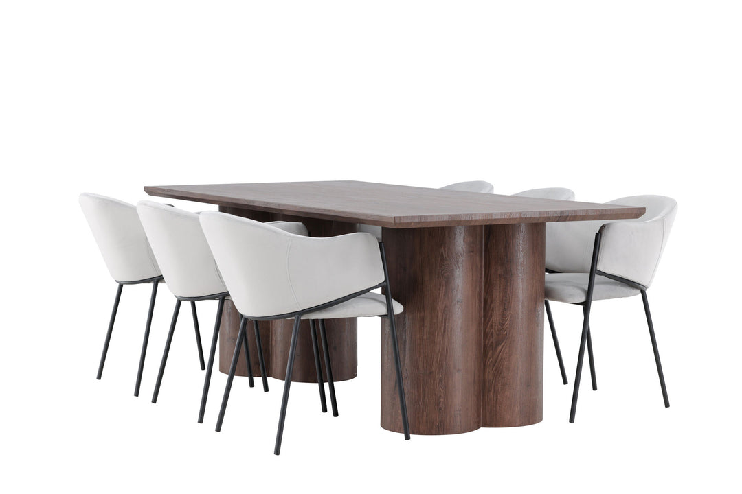 Venture Home Olivia Dining Table with Evelina Dining Chair
