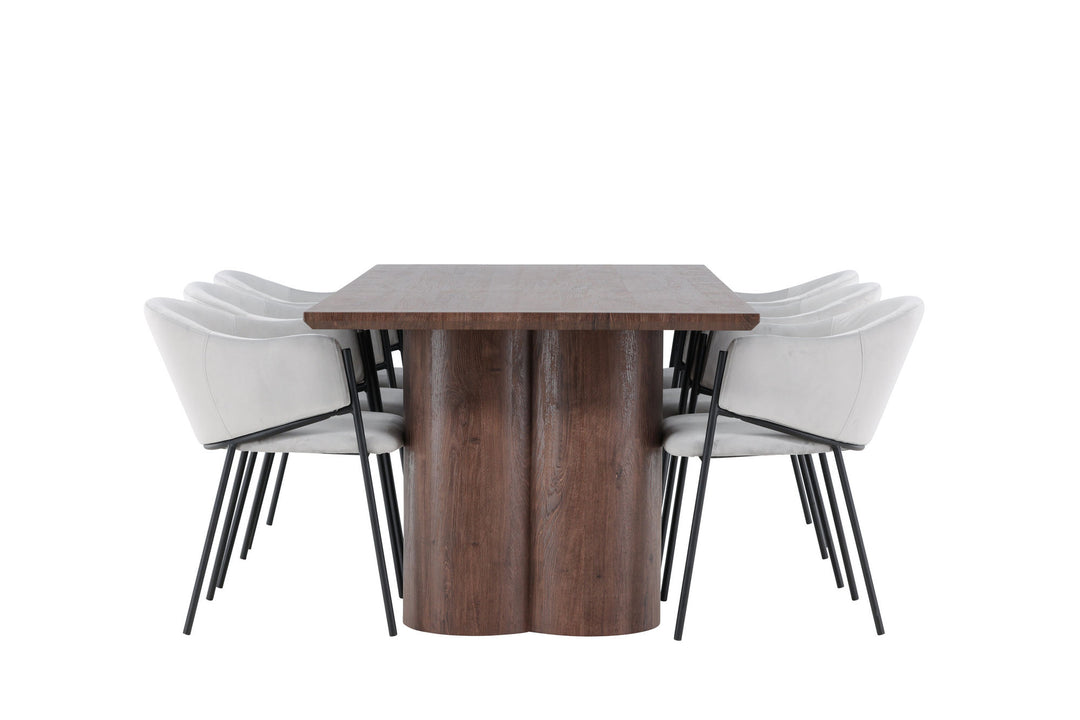 Venture Home Olivia Dining Table with Evelina Dining Chair
