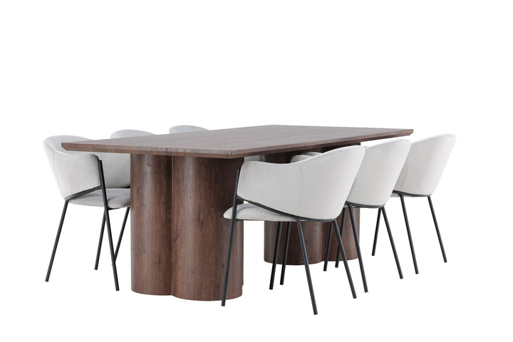 Venture Home Olivia Dining Table with Evelina Dining Chair