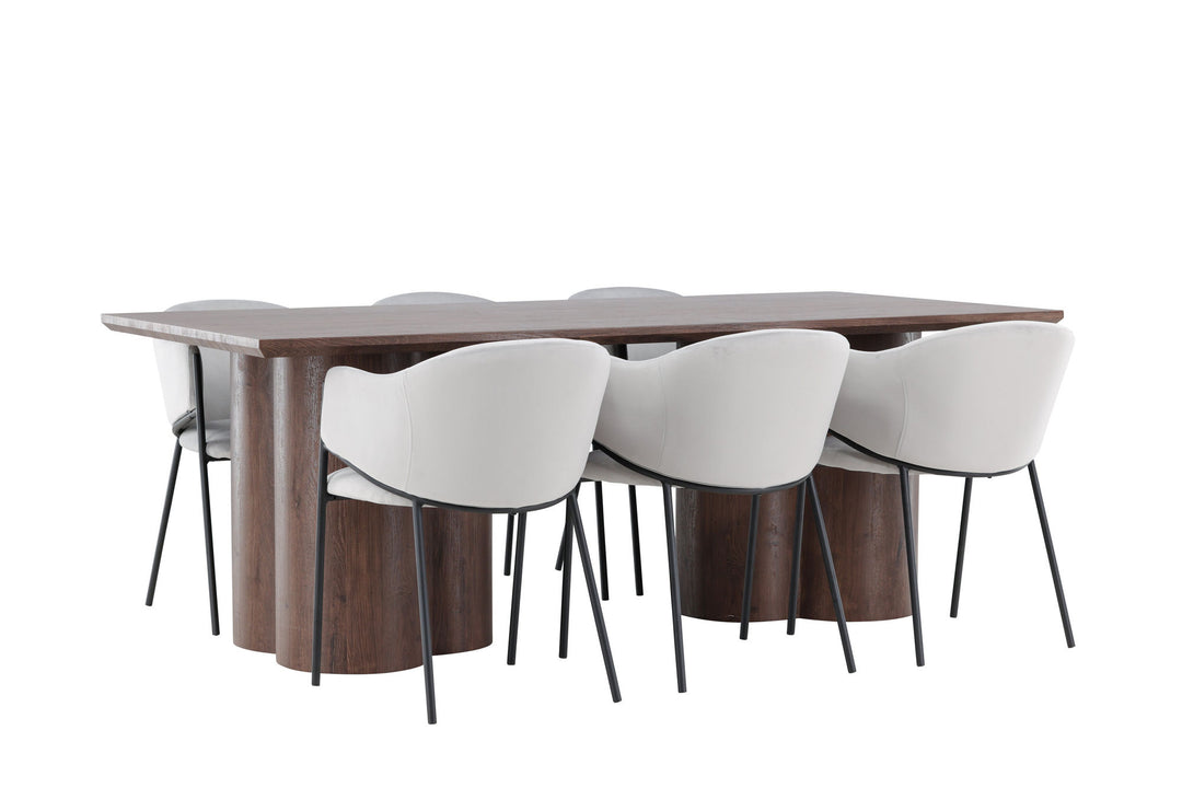 Venture Home Olivia Dining Table with Evelina Dining Chair