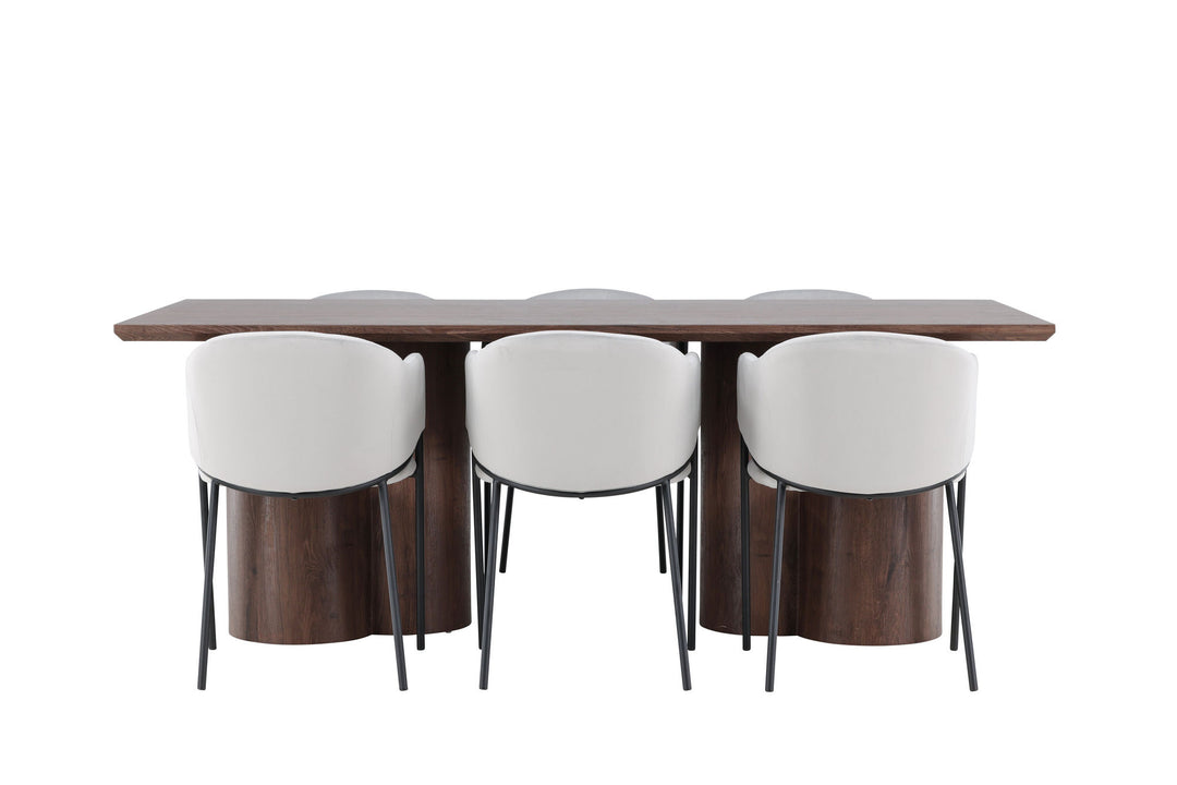 Venture Home Olivia Dining Table with Evelina Dining Chair