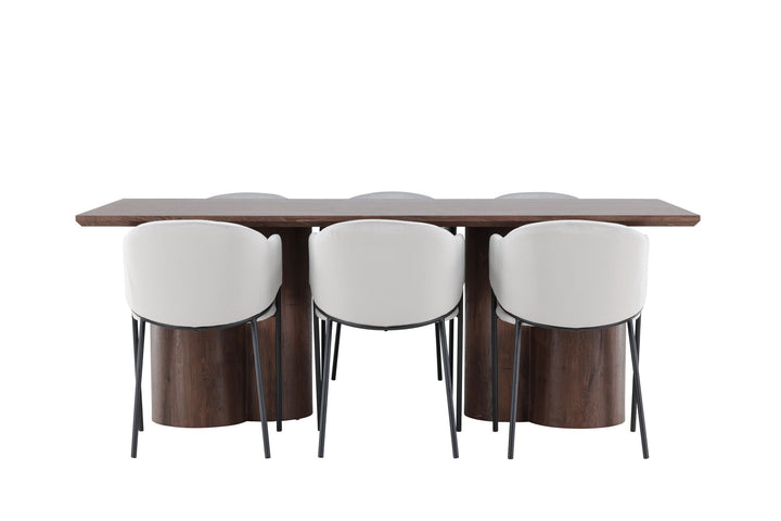 Venture Home Olivia Dining Table with Evelina Dining Chair