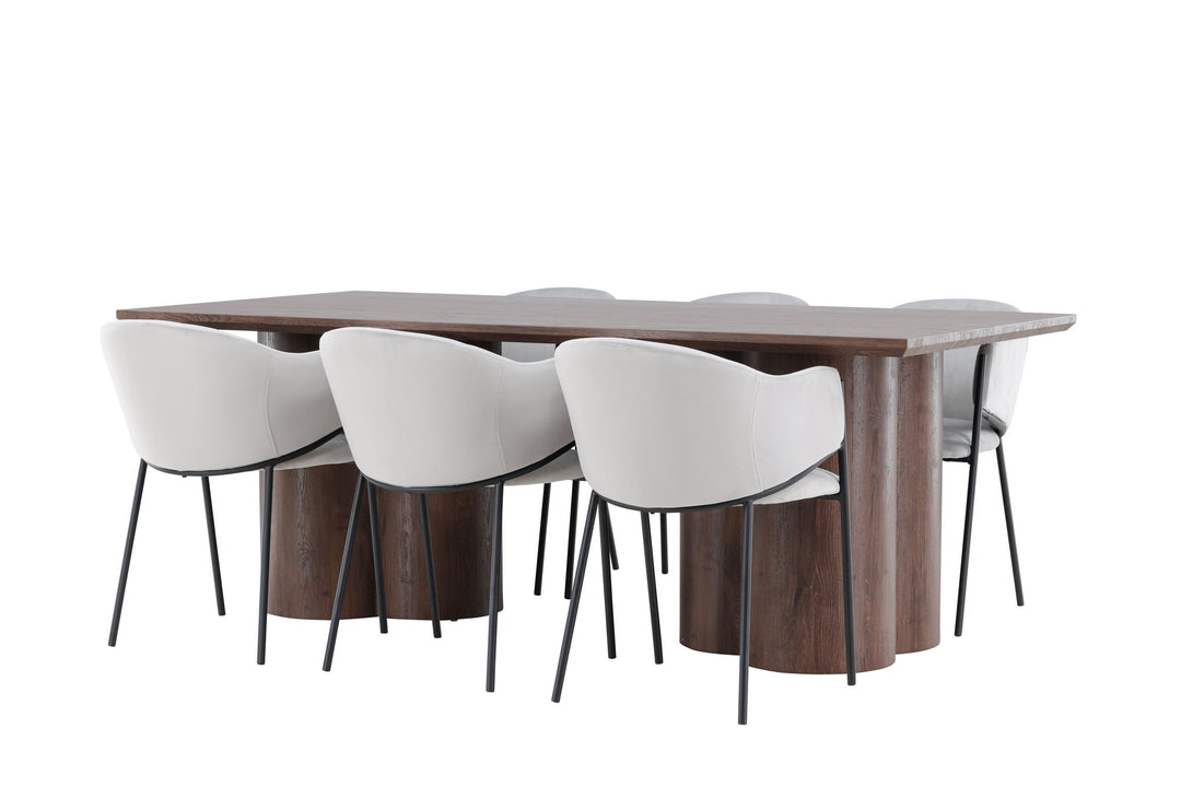 Venture Home Olivia Dining Table with Evelina Dining Chair
