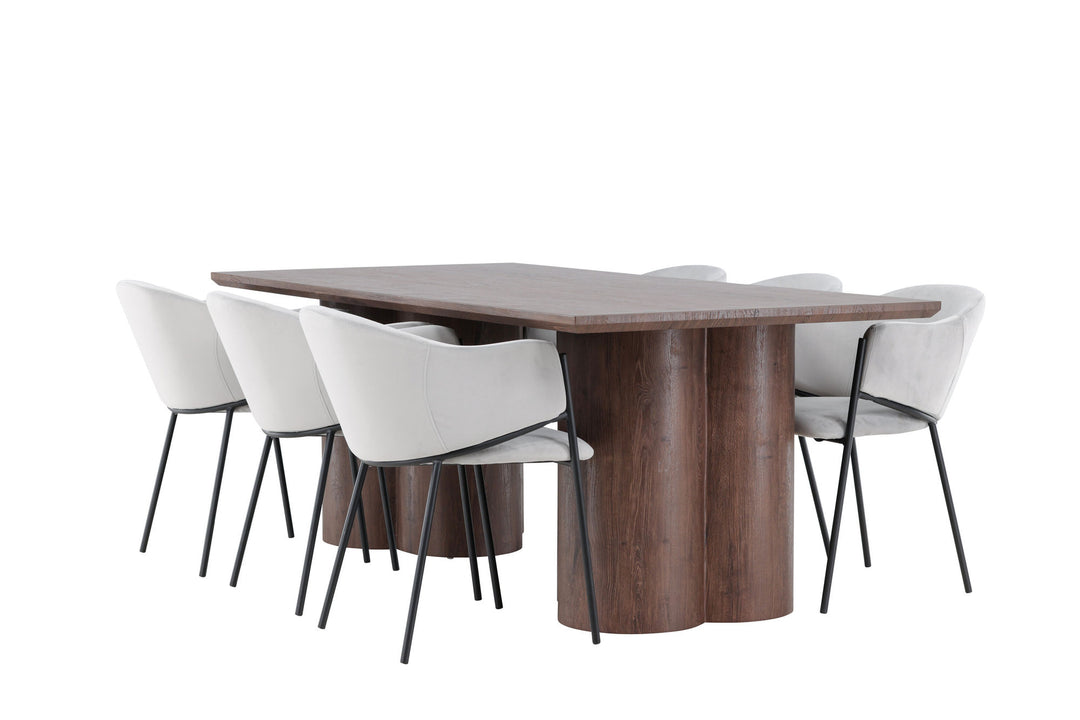 Venture Home Olivia Dining Table with Evelina Dining Chair