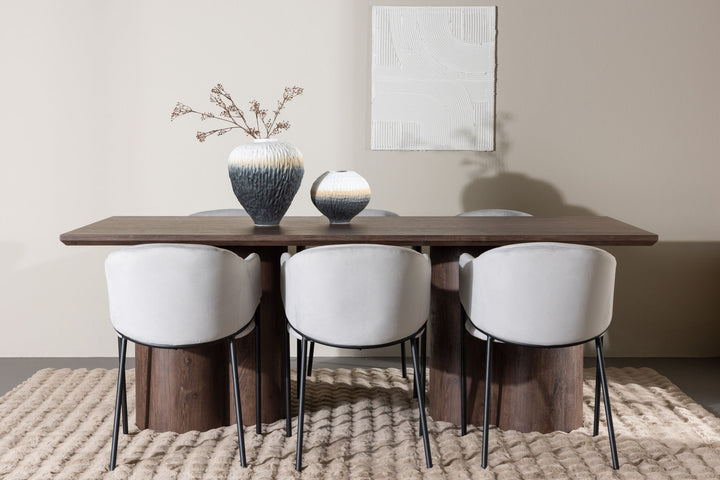Venture Home Olivia Dining Table with Evelina Dining Chair