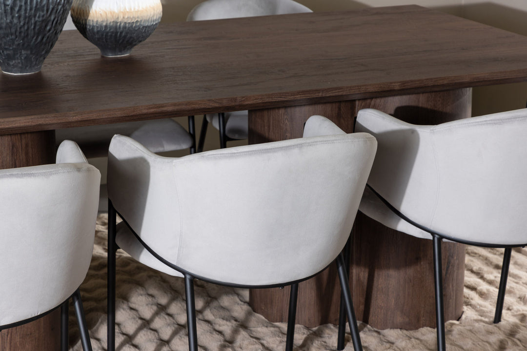 Venture Home Olivia Dining Table with Evelina Dining Chair