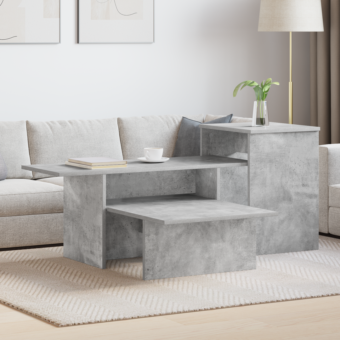 Konsolbord Beton Grå 91,5 x 35 x 38,5 cm Konstrueret træ