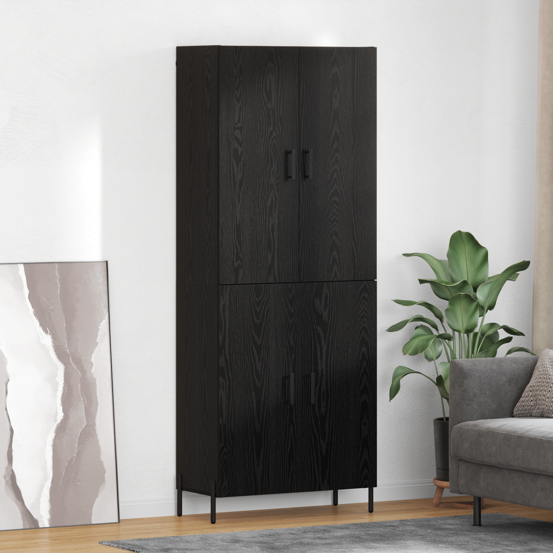 Highboard Sort eg 69,5 x 34 x 180 cm Konstrueret træ