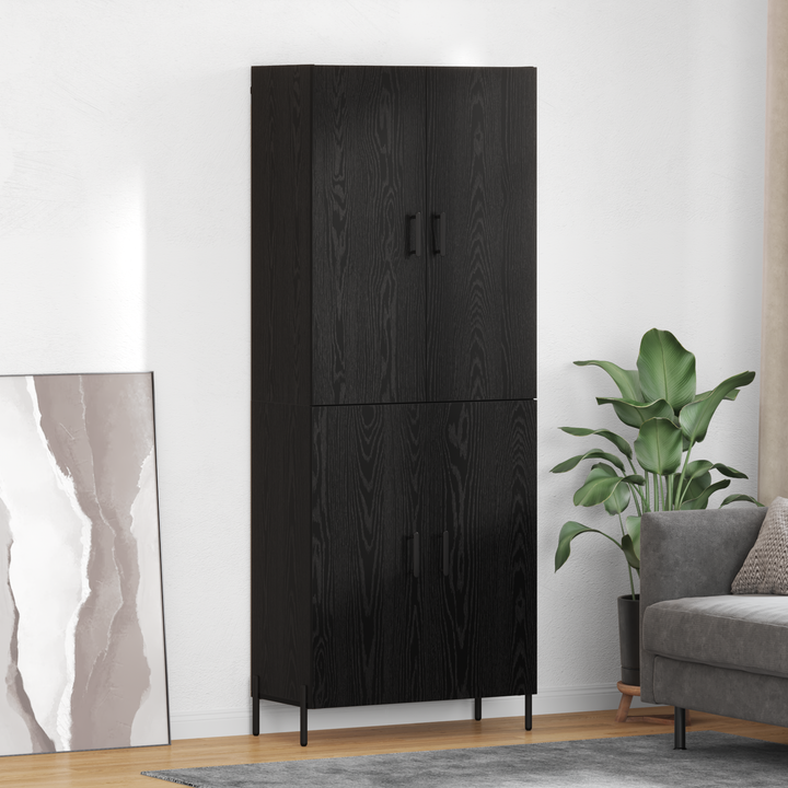 Highboard Sort eg 69,5 x 34 x 180 cm Konstrueret træ