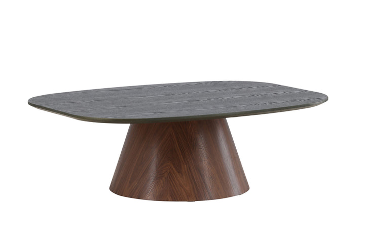 Venture Home Lanzo Sofa Table 120x92,5x39 cm - MDF with 3D Paper / Mocca Leg / Green Top