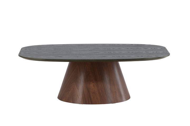 Venture Home Lanzo Sofa Table 120x92,5x39 cm - MDF with 3D Paper / Mocca Leg / Green Top