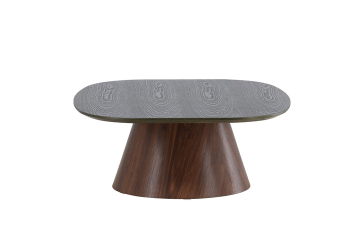 Venture Home Lanzo Sofa Table 120x92,5x39 cm - MDF with 3D Paper / Mocca Leg / Green Top