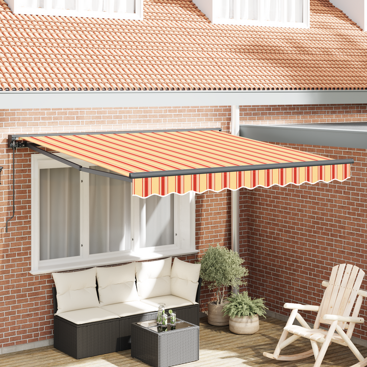 Markiseramme Flerfarvet 350 x 250 cm Polyester med PU belægning