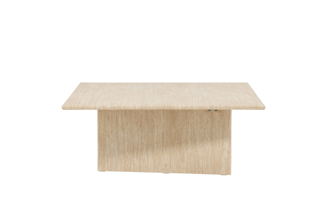 Vind Skagen Sofa Table 100x120 - Travertine look / FSC 100%