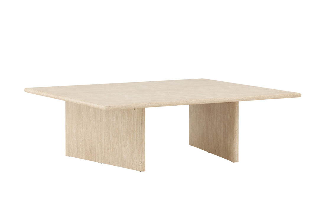 Vind Skagen Sofa Table 100x120 - Travertine look / FSC 100%