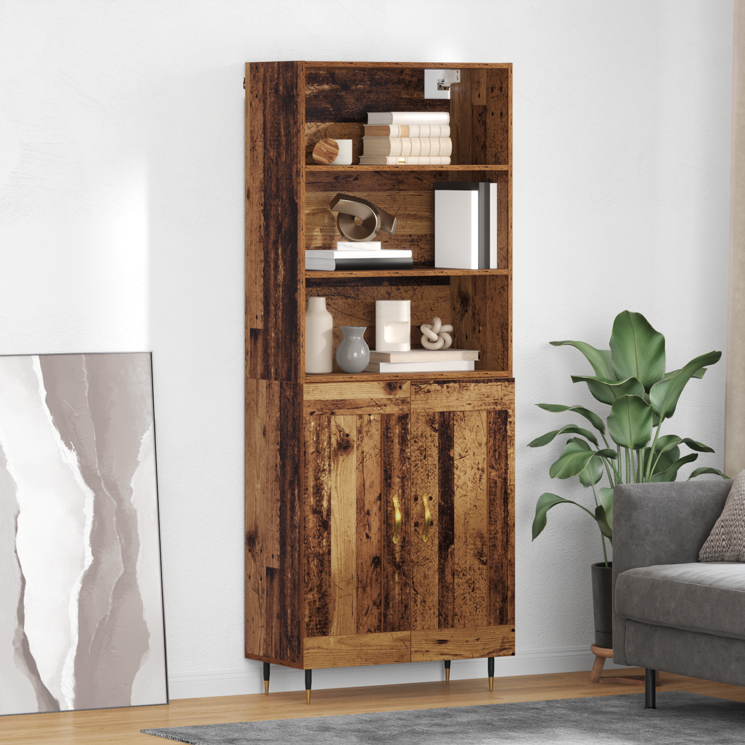 Highboard Gammelt træ 69,5 x 34 x 180 cm Konstrueret træ