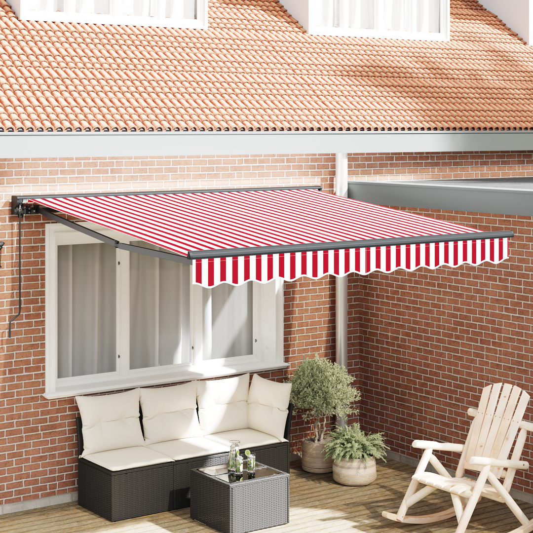 Markiseramme Rød og Hvid 350 x 250 cm