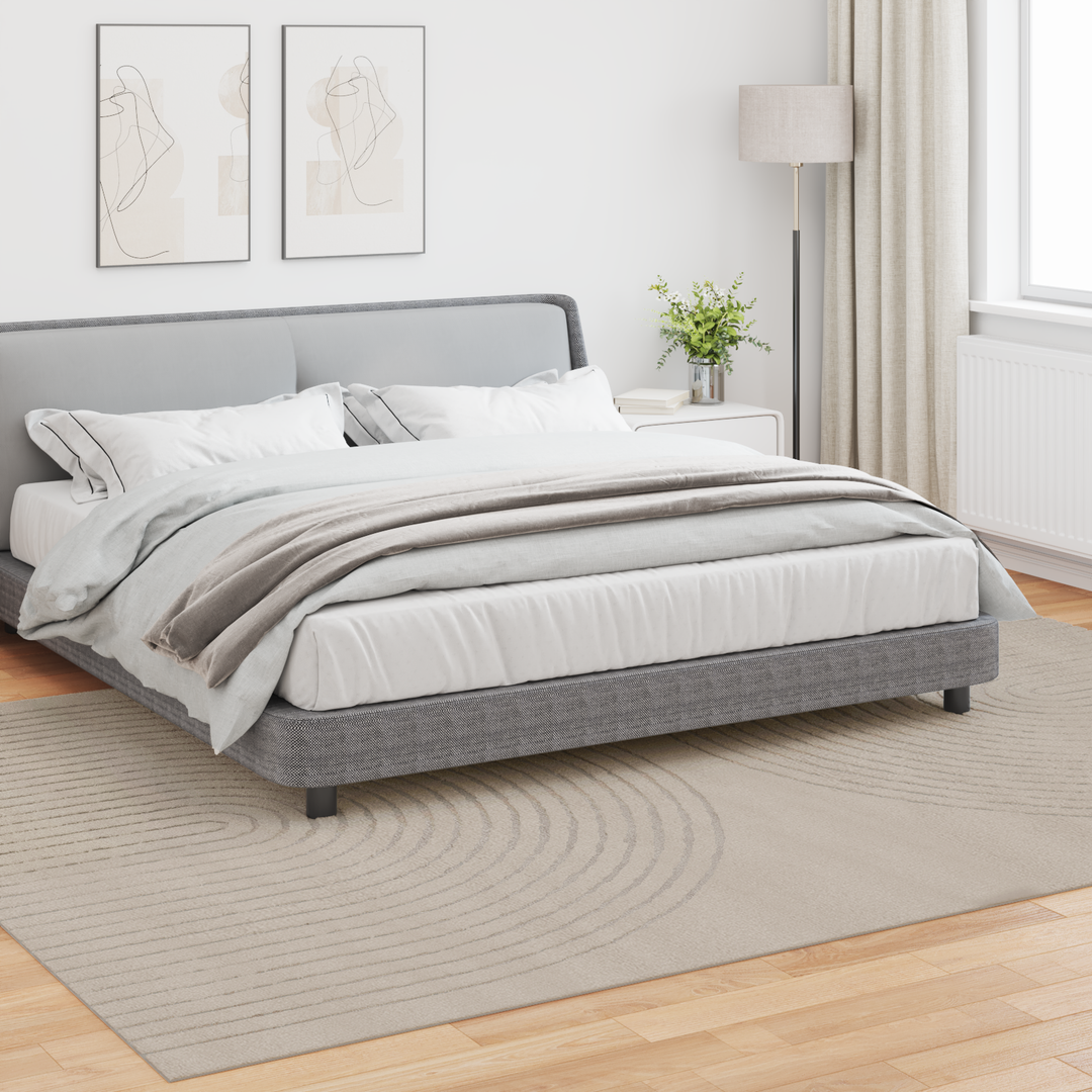Områdetæpper Rektangulær GALATI Beige 280 x 200 cm Polyester