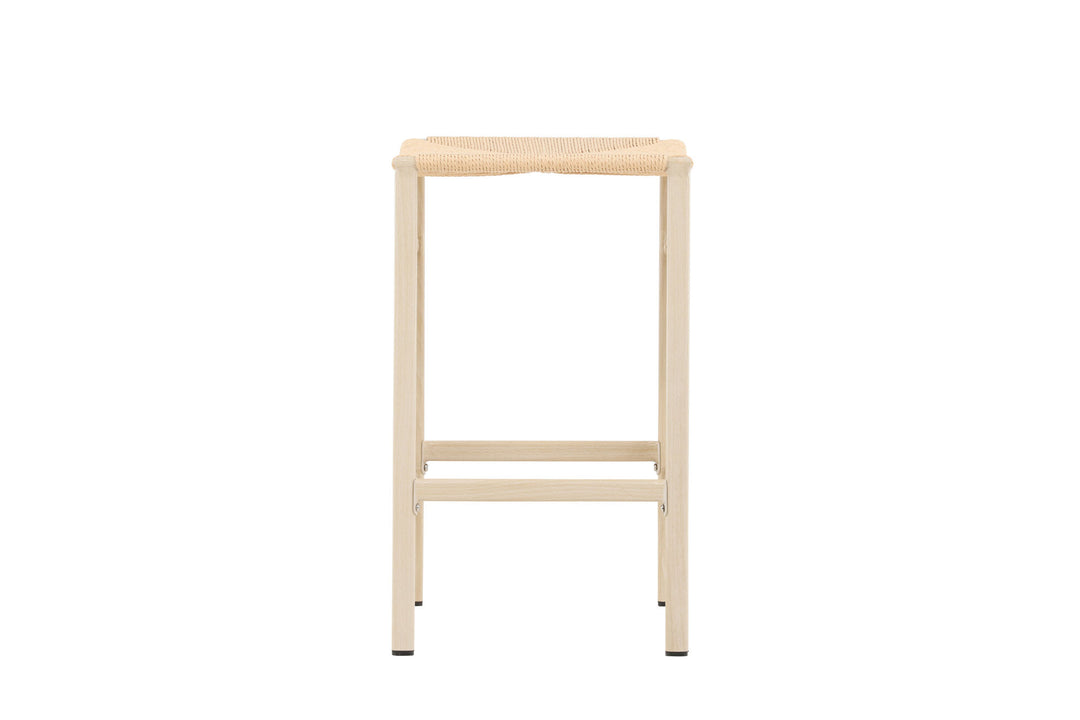 Venture Home Polly Bar Chair 2-pack - Whitewash / Beige Nature rope