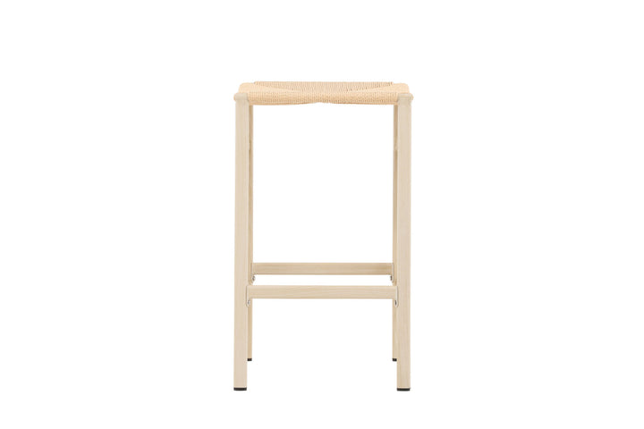 Venture Home Polly Bar Chair 2-pack - Whitewash / Beige Nature rope