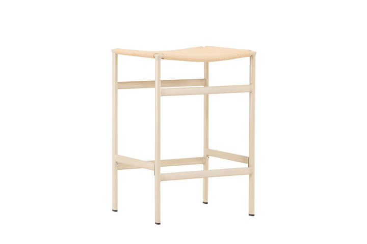 Venture Home Polly Bar Chair 2-pack - Whitewash / Beige Nature rope