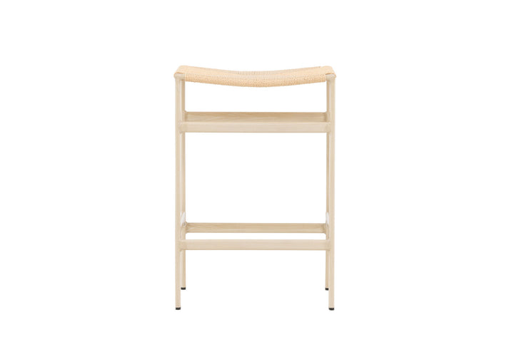 Venture Home Polly Bar Chair 2-pack - Whitewash / Beige Nature rope