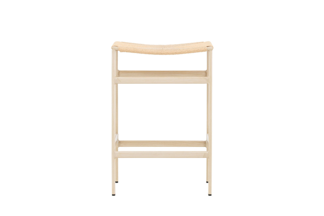 Venture Home Polly Bar Chair 2-pack - Whitewash / Beige Nature rope