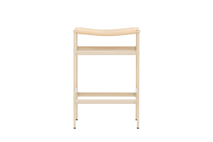 Venture Home Polly Bar Chair 2-pack - Whitewash / Beige Nature rope