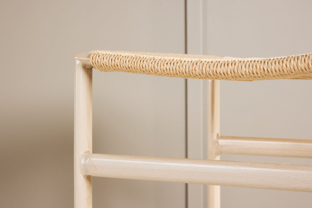 Venture Home Polly Bar Chair 2-pack - Whitewash / Beige Nature rope