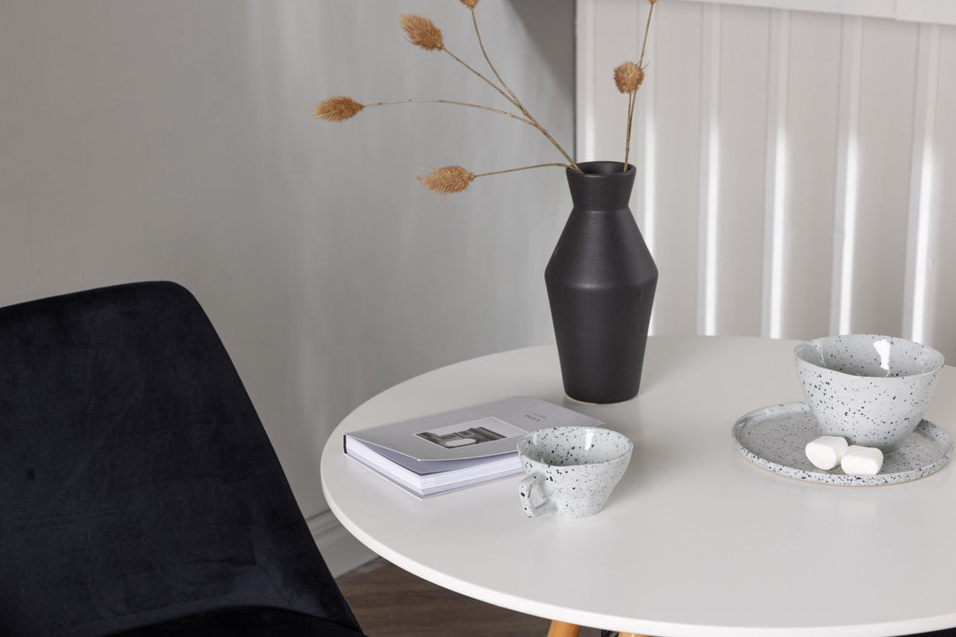 Venture Home Danburi Dining Table - Woodlook / Woodlook MDF +Night Dining Chair - Black / Black Velvet _2