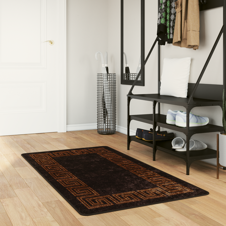 Tæppe Runner MARSA Sort 100 x 150 cm Polyester og PVC