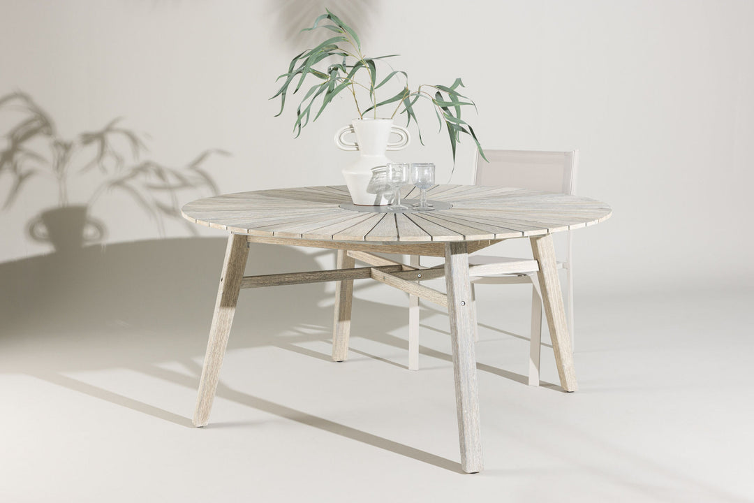 Venture Home Rives - Table ø 150 - Antique White Acacia / Grey Stone