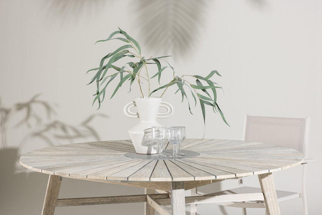 Venture Home Rives - Table ø 150 - Antique White Acacia / Grey Stone