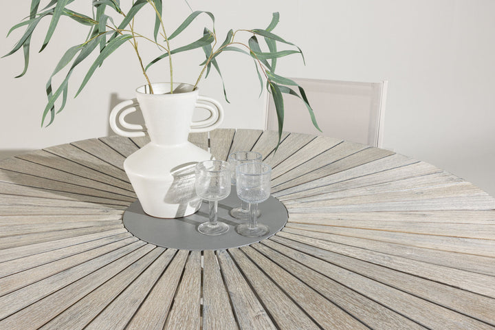 Venture Home Rives - Table ø 150 - Antique White Acacia / Grey Stone