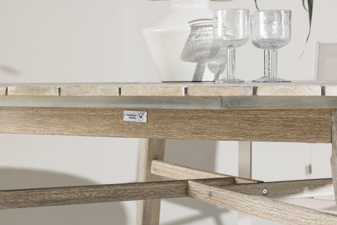 Venture Home Rives - Table ø 150 - Antique White Acacia / Grey Stone