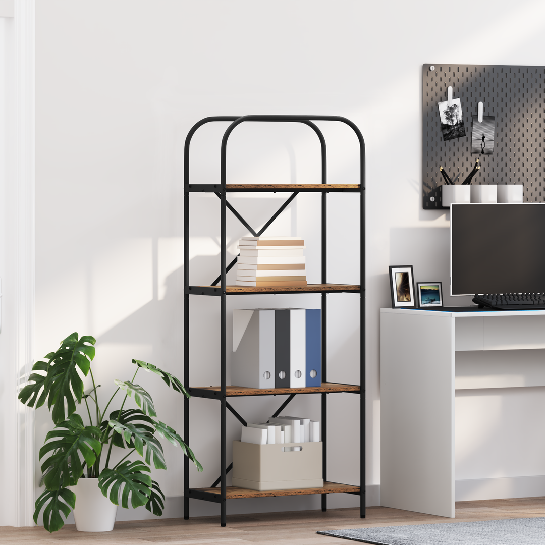 Bogreol Gammelt træ 60 x 30 x 146 cm Konstrueret træ