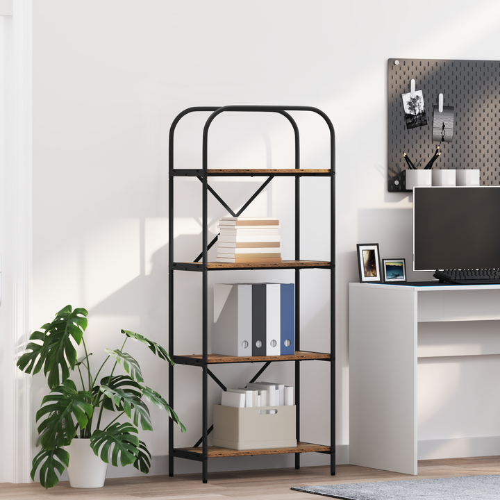 Bogreol Gammelt træ 60 x 30 x 146 cm Konstrueret træ