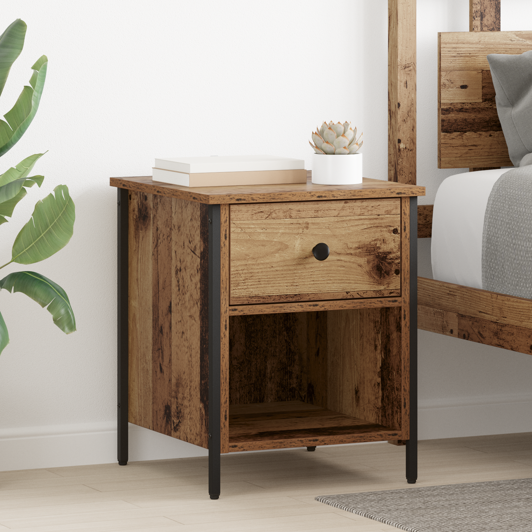 Natskab 2 pcs Gammelt træ 40 x 42 x 50 cm Konstrueret træ