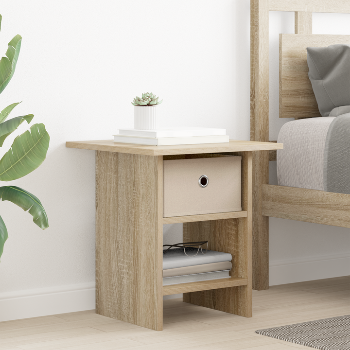 Sengebord med skuffe Sonoma eg 41 x 40 x 45 cm Konstrueret træ