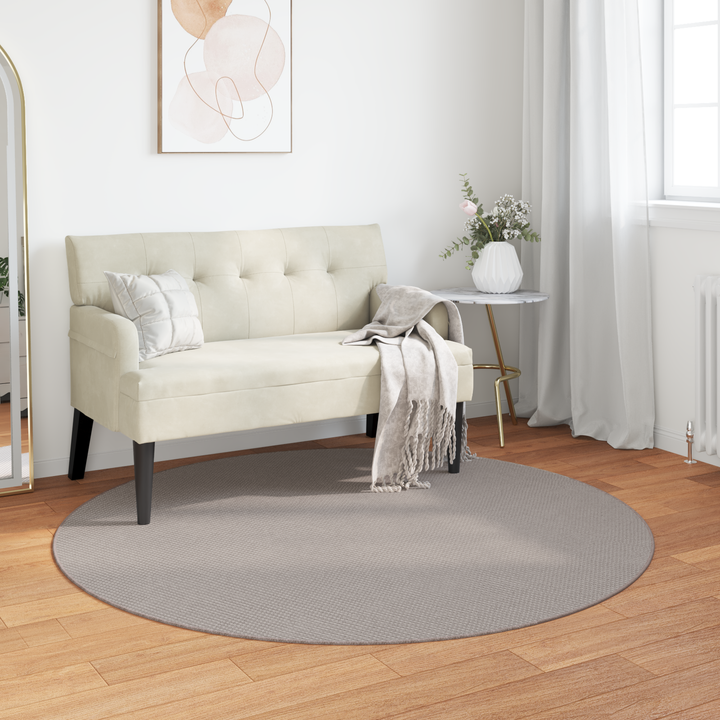 Områdetæpper Rund LUGO Creme og Taupe Ø 200 CM Polyester