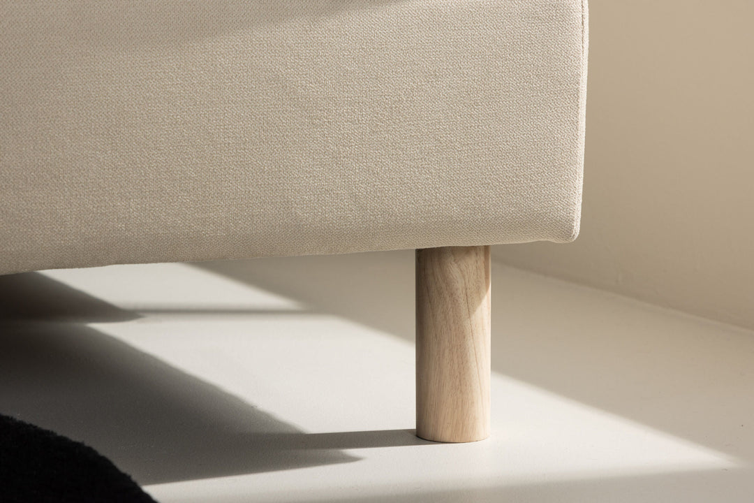 Venture Home Zero 3-seat Sofa - Woodlook / Beige Fabric